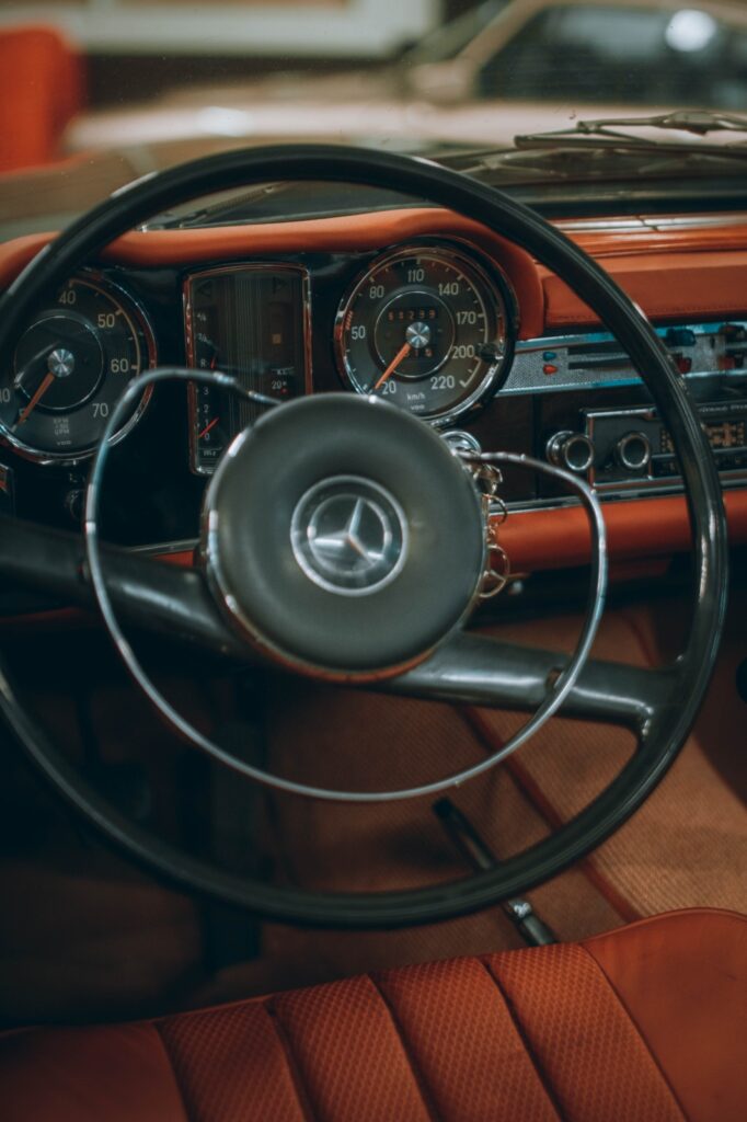 volante coche clásico